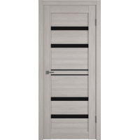 Дверь межкомнатная ВФД Atum Pro X26 Stone oak, стекло черное "Black Gloss"